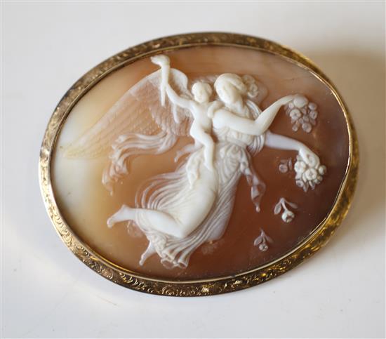 Large cameo brooch